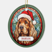 Cocker Spaniel Keramische Cirkel Ornament (Links)