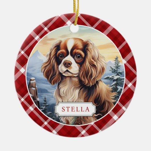 Cocker Spaniel Keramische Cirkel Ornament (Voorkant)