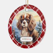 Cocker Spaniel Keramische Cirkel Ornament (Links)