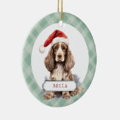Cocker Spaniel Keramische Cirkel Ornament (Rechts)