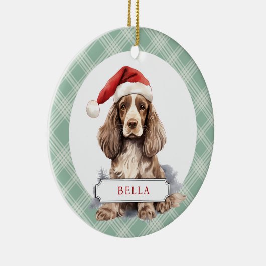 Cocker Spaniel Keramische Cirkel Ornament (Rechts)
