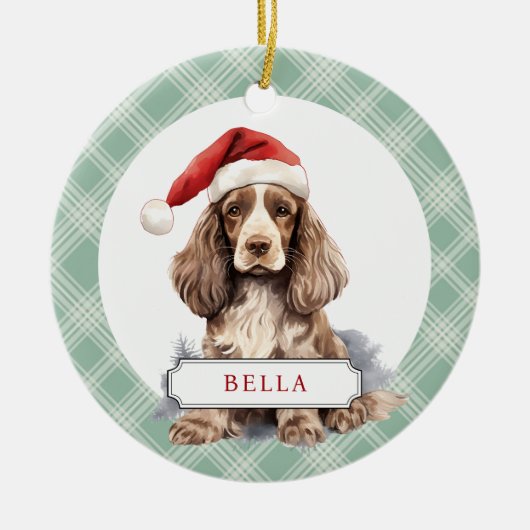 Cocker Spaniel Keramische Cirkel Ornament (Voorkant)