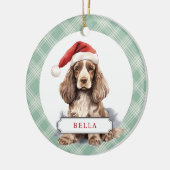 Cocker Spaniel Keramische Cirkel Ornament (Links)