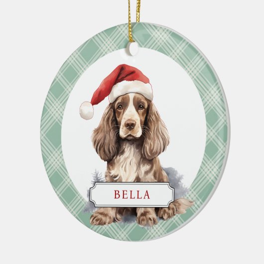 Cocker Spaniel Keramische Cirkel Ornament (Links)