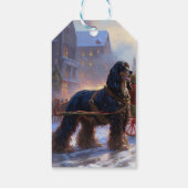 Cocker Spaniel Kerst Feestelijke Periode Cadeaulabel (Achterkant)