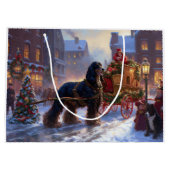 Cocker Spaniel Kerst Feestelijke Periode Groot Cadeauzakje (Achterkant)