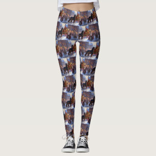 Cocker Spaniel Kerst Feestelijke Periode Leggings