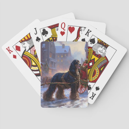 Cocker Spaniel Kerst Feestelijke Periode Pokerkaarten (Achterkant)