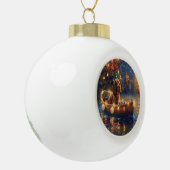 Cocker Spaniel Kerst Feestelijke Reis Keramische Bal Ornament (Links)