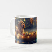 Cocker Spaniel Kerst Feestelijke Reis Koffiemok (Voorkant links)