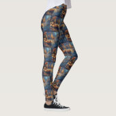 Cocker Spaniel Kerst Feestelijke Reis Leggings (Rechts)