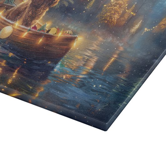 Cocker Spaniel Kerst Feestelijke Reis Snijplank (Hoek)