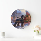 Cocker Spaniel Kerst Feestelijke Tijd Grote Klok (Huis)