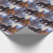 Cocker Spaniel Kerst Feestseizoen Cadeaupapier (Hoek)