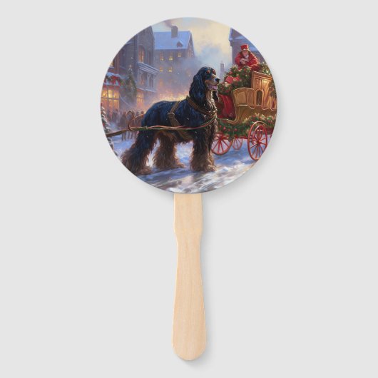 Cocker Spaniel Kerst Feestseizoen Handwaaier (Voorkant)