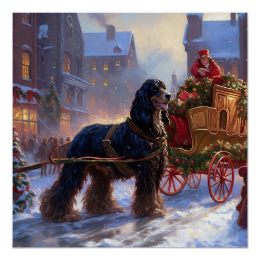 Cocker Spaniel Kerst Feestseizoen Perfect Poster (Voorkant)