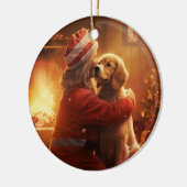 Cocker Spaniel Kerst Ornament, Brandweerman Pet Keramisch Ornament (Links)