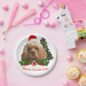 Cocker Spaniel Kerst papieren borden Bordje (Feest)