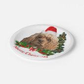 Cocker Spaniel Kerst papieren borden Bordje (Gekanteld)