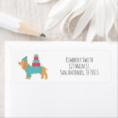 Cocker Spaniel Kerst Retouradres Etiket (Insitu)