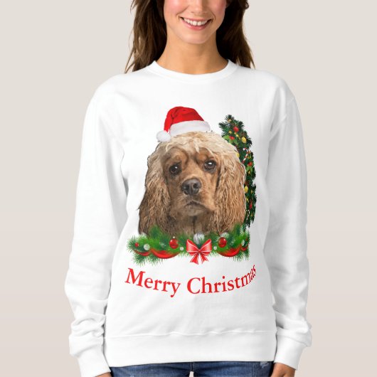 Cocker spaniel Kerst T-shirt (Voorkant)