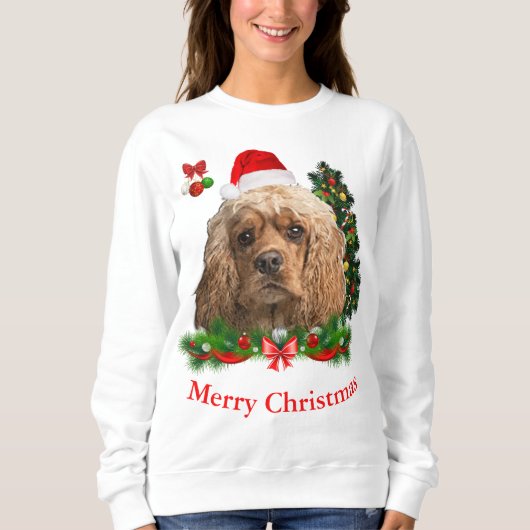 Cocker spaniel Kerst  T-shirt (Voorkant)