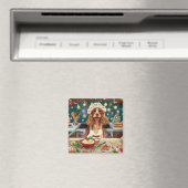 Cocker Spaniel Kerstbakken: Feestelijke Kerstmis Magneet (Insitu (Vaatwasser))