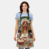 Cocker Spaniel Kerstbakken: Festieve Kerstmis Schort (Gedragen)