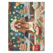 Cocker Spaniel Kerstbakken: Festieve Kerstmis Tafelkleed (Voorkant)