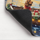 Cocker Spaniel Kerstboot Vakantie Muismat (Hoek)