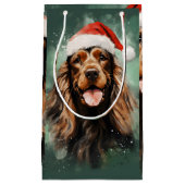 Cocker Spaniel Kerstborstel schilderen kunstwerk Klein Cadeauzakje (Voorkant)
