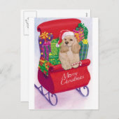 Cocker Spaniel-kerstBriefkaart Feestdagenkaart (Voorkant / Achterkant)