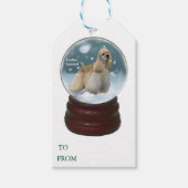 Cocker Spaniel-kerstcadeaus Cadeaulabel (Voorkant)