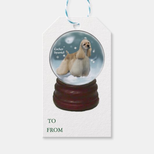 Cocker Spaniel-kerstcadeaus Cadeaulabel (Voorkant)