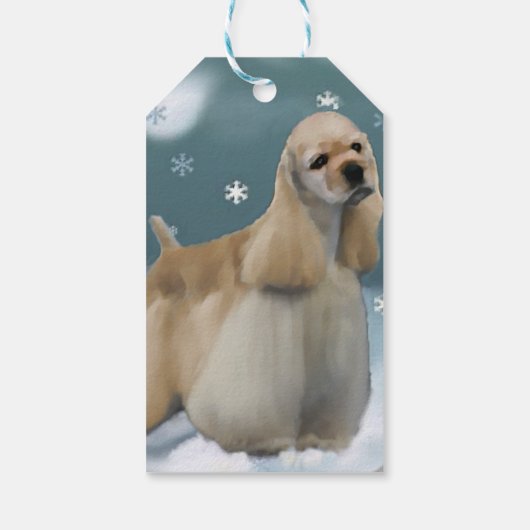 Cocker Spaniel-kerstcadeaus Cadeaulabel (Achterkant)