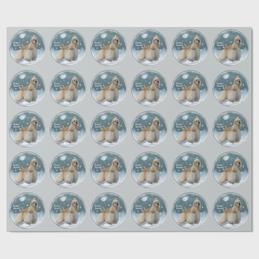 Cocker Spaniel-kerstcadeaus Cadeaupapier (Vlak)