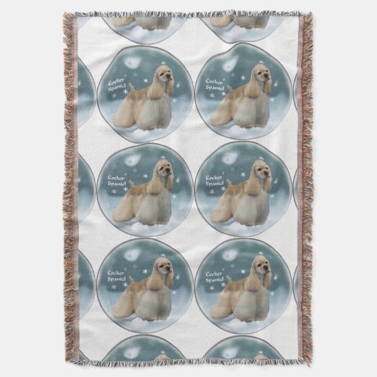 Cocker Spaniel-kerstcadeaus Deken (Voorkant Verticaal)
