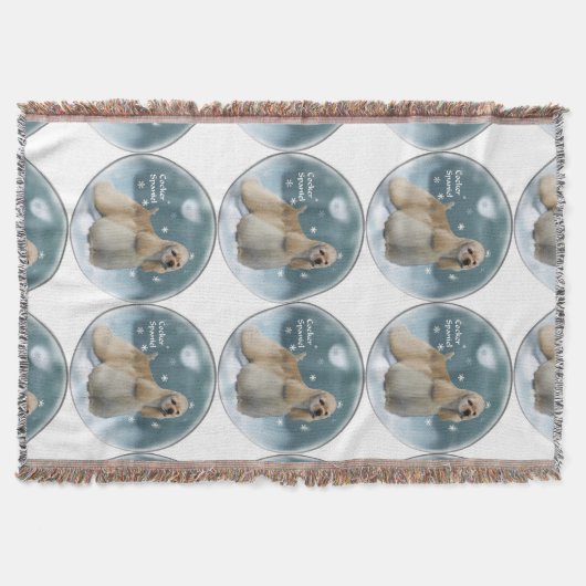 Cocker Spaniel-kerstcadeaus Deken (Voorkant)