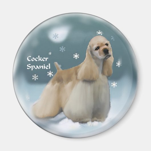 Cocker Spaniel-kerstcadeaus Magneet (Voorkant)