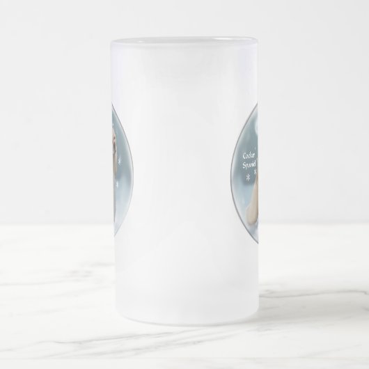 Cocker Spaniel-kerstcadeaus Matglas Bierpul (Center)