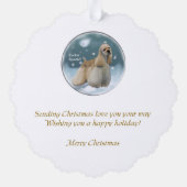 Cocker Spaniel-kerstcadeaus Ornament Kaart (Achterkant)