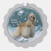 Cocker Spaniel-kerstcadeaus Ornament Kaart (Voorkant)