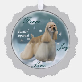 Cocker Spaniel-kerstcadeaus Ornament Kaart