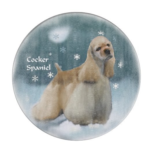 Cocker Spaniel-kerstcadeaus Snijplank (Voorkant)