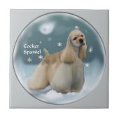 Cocker Spaniel-kerstcadeaus Tegeltje (Voorkant)