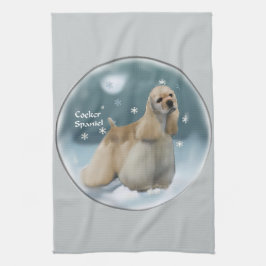 Cocker Spaniel-kerstcadeaus Theedoek