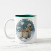 Cocker Spaniel-kerstcadeaus Tweekleurige Koffiemok (Links)