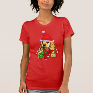 Cocker Spaniel-kerstfeest T-shirt