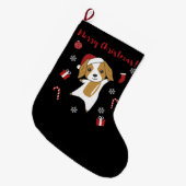 Cocker Spaniel Kersthond Winterdieren Hond Grote Kerstsok (Voorkant (Hangend))