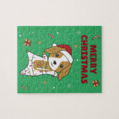 Cocker Spaniel Kersthond Winterdieren Hond J Legpuzzel (Horizontaal)